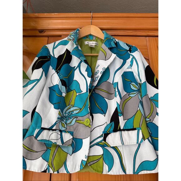 Marisa Christina Floral Crop Jacket / Blazer (Size M) - Picture 4 of 10